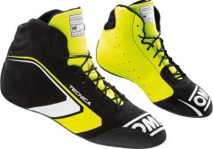 OMP Technica Racing Shoes (Black-Yellow)