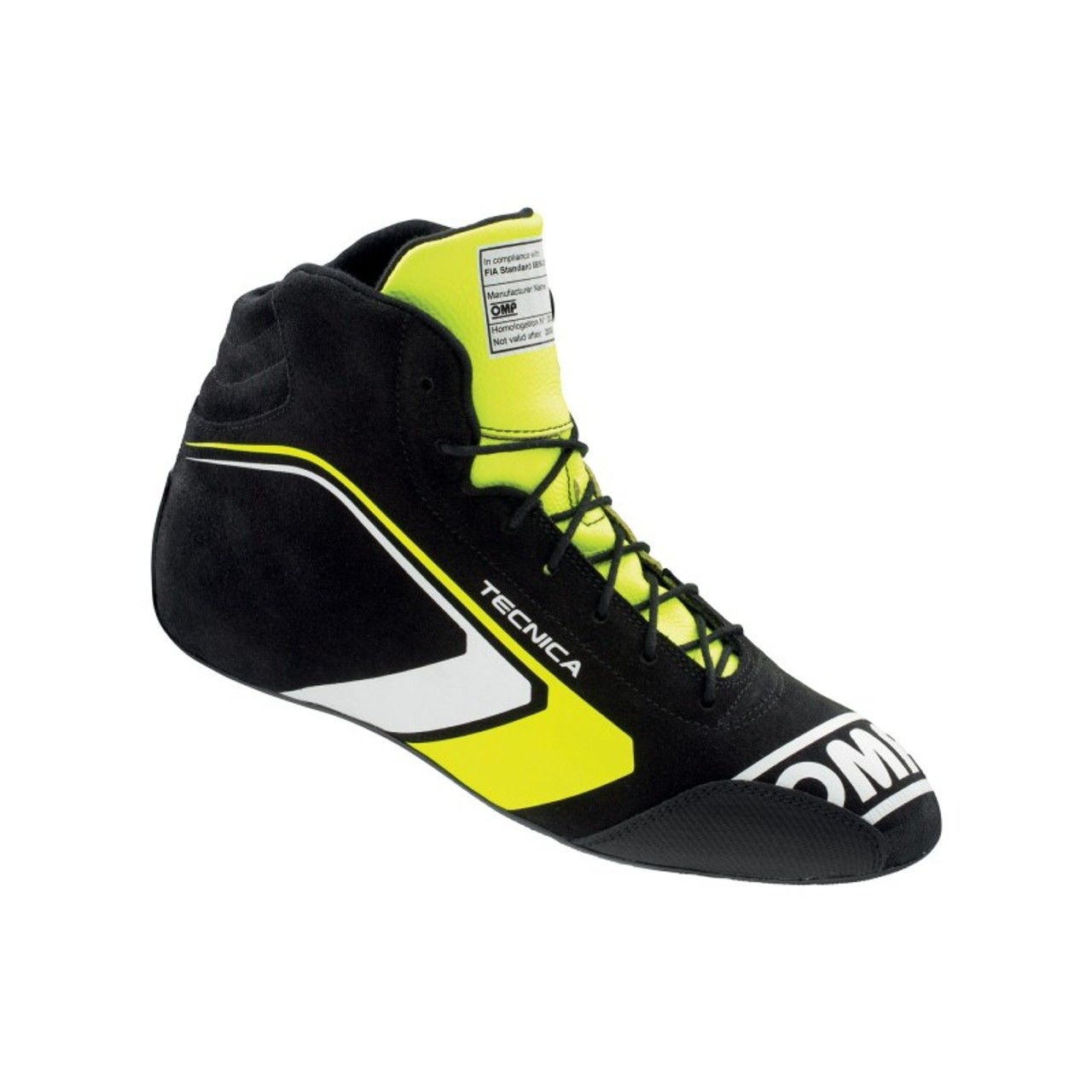 OMP Technica Racing Shoes (Black-Yellow)